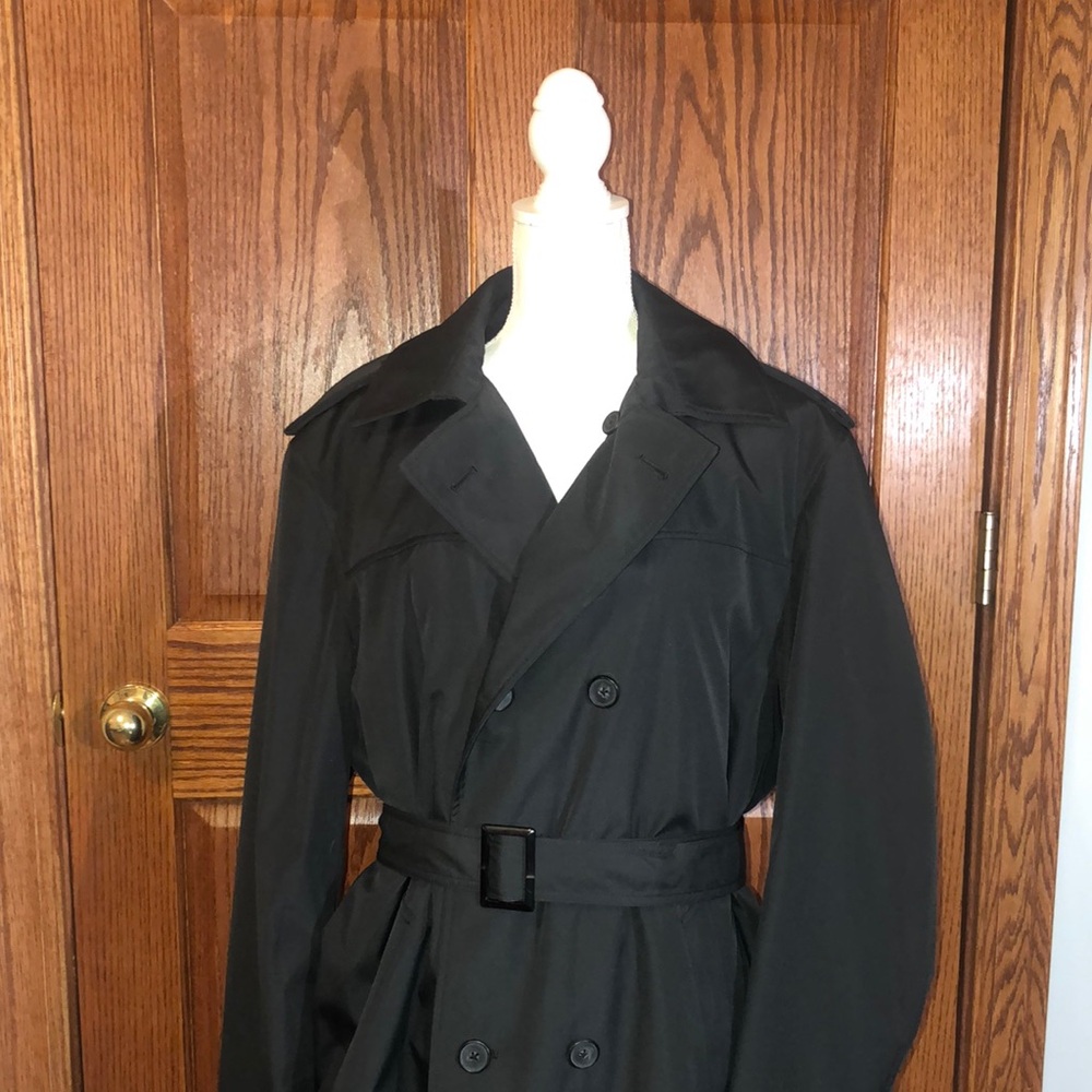 Liz Claiborne Black Trench Coats - Picture 4 of 8
